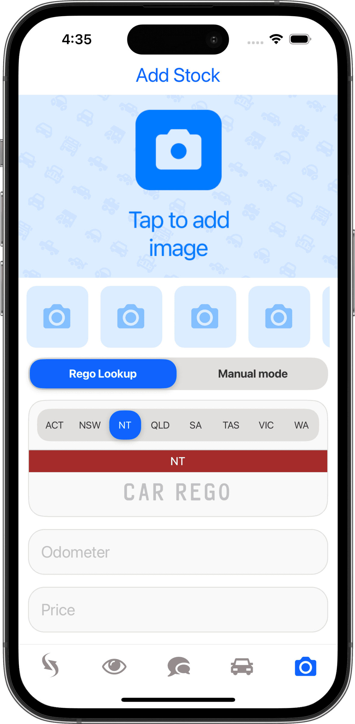 Add stock workflow