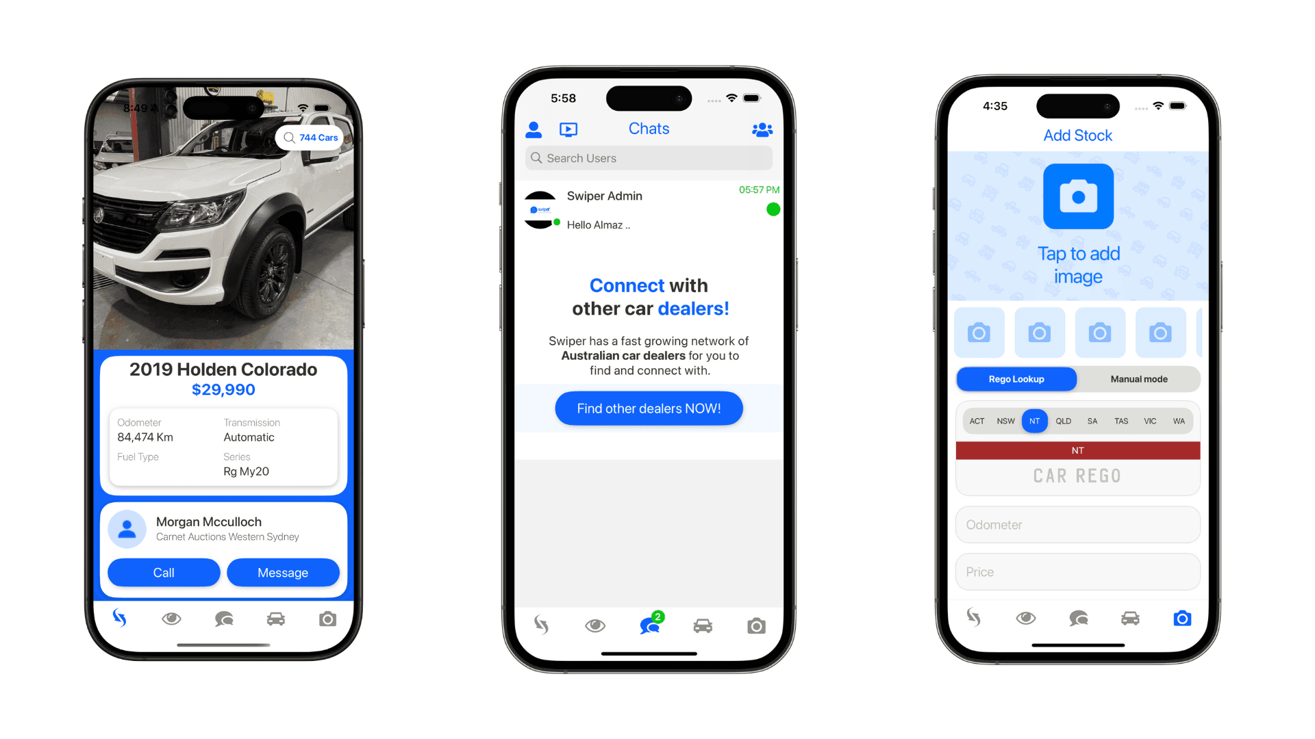 Better Car Company mobile app interface