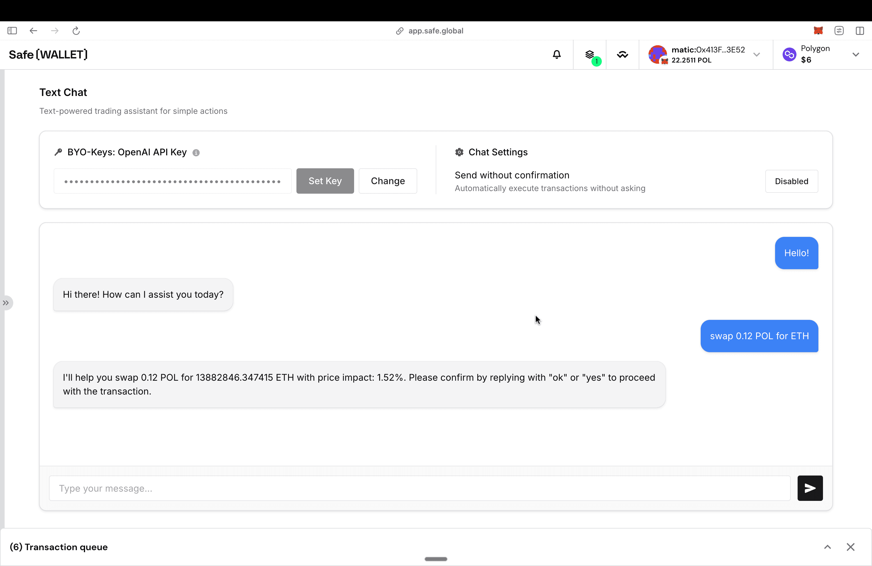 Accessible trading interface