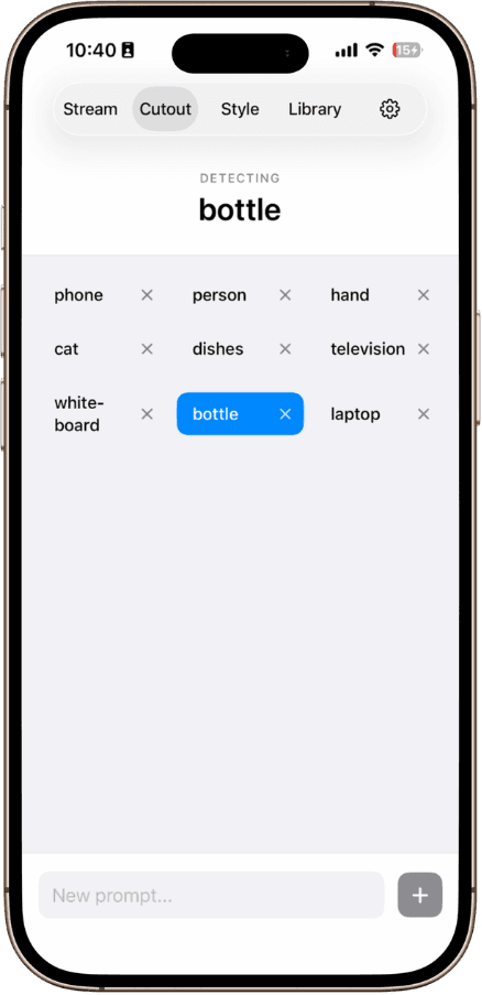 Object detection prompt selection